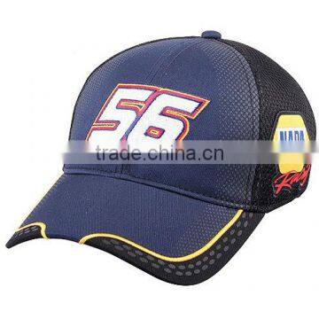Popular flex fitted racing hat with 3d embroidery