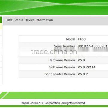 ZTE EPON ONU F427 With 4 Ethernet Ports 2 Voice Ports Wireless ONU F460 V5.0 Firmware photo-5