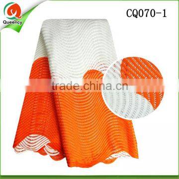 stripe fabric african wedding dress guipure cord lace fabric