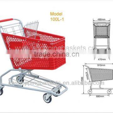 Plastic shopping cart