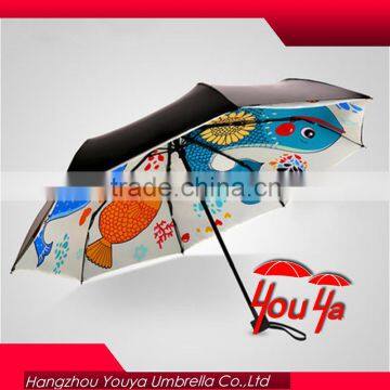 China Factory Custom famous brand two layer Uv protection digital printing umbrella