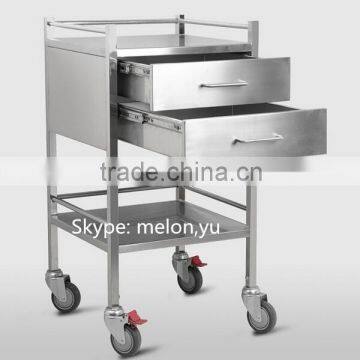 Factory Direct Sales Stainless Steel Treatment Cart with Drawer