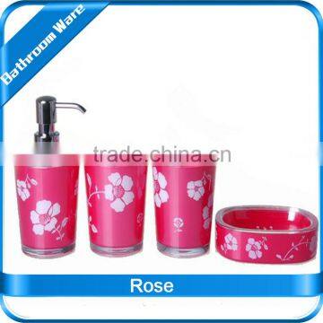 Bathroom Sets / Rose Red Elegant / 4sets