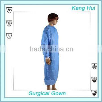 2014 new single use disposable medical gown with long sleeve