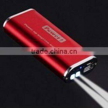 Portable Mobile Phone power bank with LED torch light