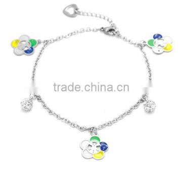 souvenirs valentines day bracelet in stainless steel high quality cute charm wholesale jewelry dongguan