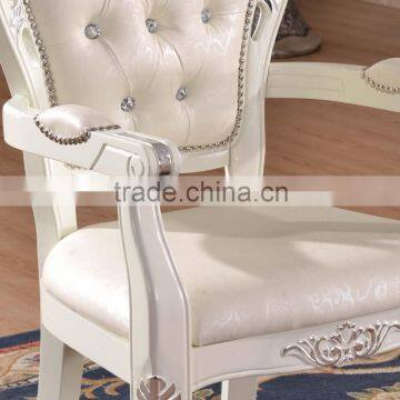 Upscale Leather Solid Wood Armchair photo-5