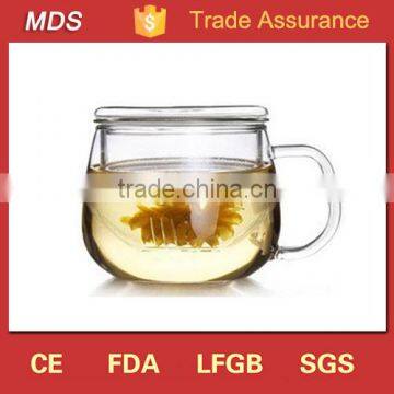 Kung fu three-piece glass double wall cup with handle                        
                                                Quality Choice