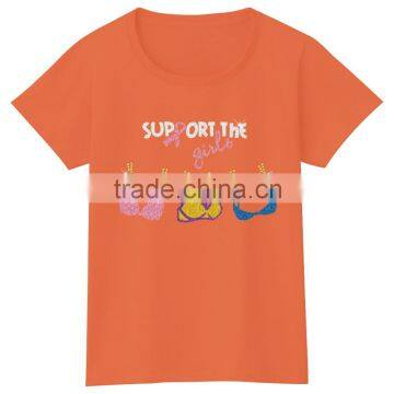 OEM Service Women Custom Tshirt 100% Cotton Casual Multi Colors t Shirt photo-3