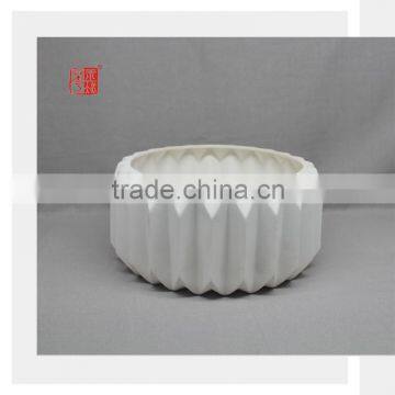 Origami Inspired Geometric Flower Pot White Ceramic Flower Pot