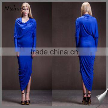 Wholesale Custom Design Big Size Long Sleeve Maxi Dress Women