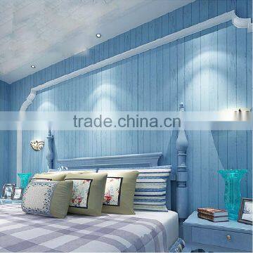 non woven new design blue Mediterranean wallpaper wholesale