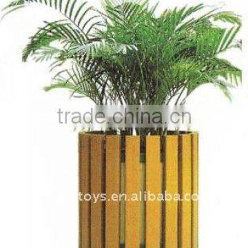 wood plastic garden flowerpot stand