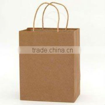 No printing brown kraft paper bags machine kraft paper bag kraft paper shopping bags with handle -PB30