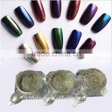 Full Beauty Chrome Silver Mirror Effect Pigment Shinning Glitter DIY Powder Dust Nail Art