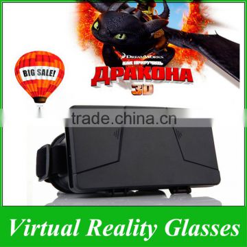 Virtual Reality 3D VR Glasses Home Theater Movies Games Google Cardboard Oculus Rift DK2 With Resin Lens For 3.5-6" Mobilephone