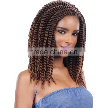 High Quality 12" 24'' 2X Havana Mambo Twist Braids With Synthetic Crochet Hair Extension