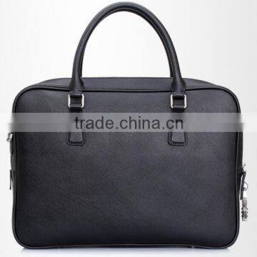 Factory Direct Leather Business Briefcase Lock Computer Bag Portable Cross-Section Leather Shoulder Bag