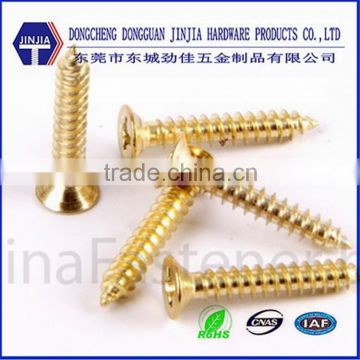 m2.9 cross recess countersunk head brass tapping screws din7982