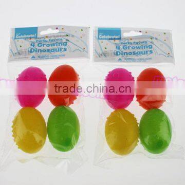 Plastic toys growing egg toys in water