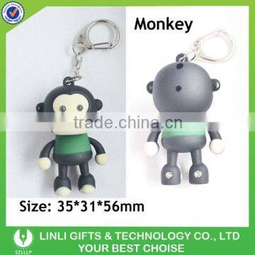 Advertising EN71 Plastic Cartoon Characters Sound Keyring