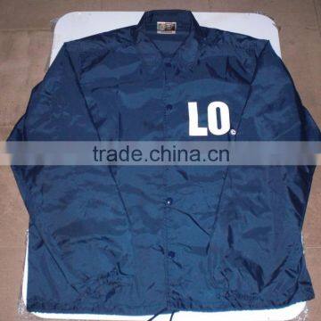High quality custom screen printing front back logo 100% nylon coache