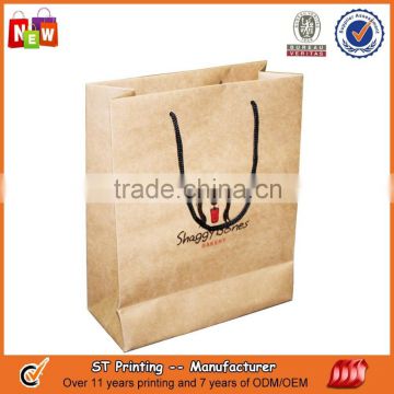 PP rope recycled paper bag with handle