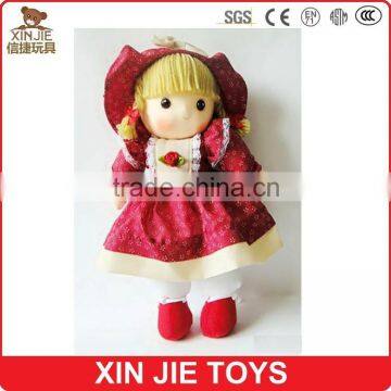CE Standard Standing Plush Doll Toy Standing Girl Doll With Adress 10inch Standing Stuffed Girl Doll Toys