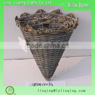 horn basket flower horn pot with lace