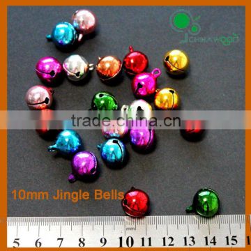 10mm Christmas Pink,Blue,Green,Red,Silver and Gold Jingle Bells