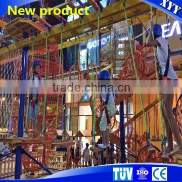 Children indoor rope course adventure equipment