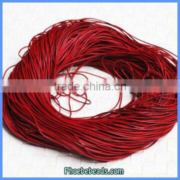 Wholesale 2mm Red Colored Natural Round Leather Cords GLC-R2003