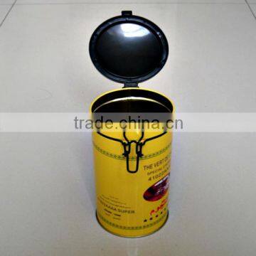 promotional wire clasp round tin tea can