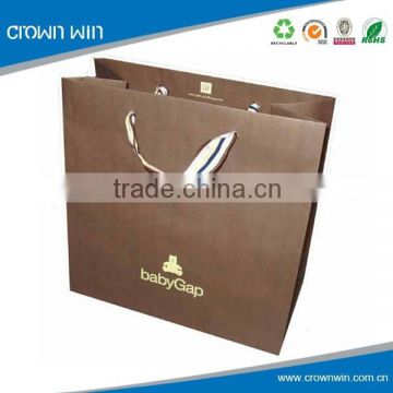 Ribbon Handle Gold Logo Aluminium Foil Paper Bag