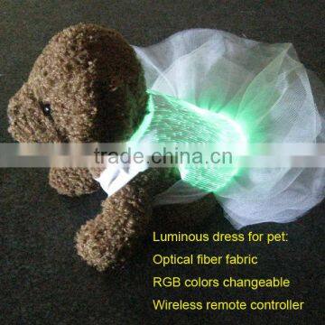 New led lighting dog clothes pattern luminous dog clothing for wholesale