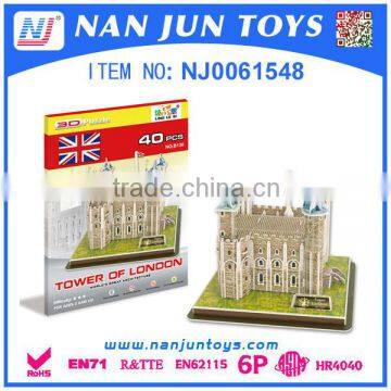 3D world famous building paper puzzle 3d puzzle wholesale