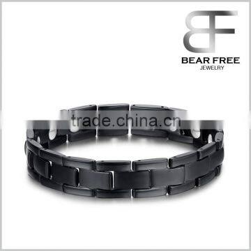 Pure Titanium Magnets Bracelet, health Care Bracelet IP Black plating