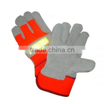 Cow Split Cowhide Leather Safety Gloves With Reflective Material photo-2