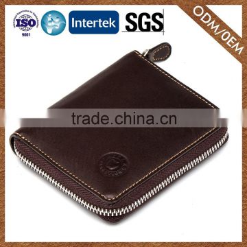 Factory Wholesale Custom Printing Quality Assured Leather Zipper Purse