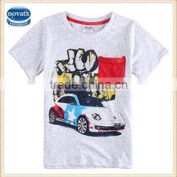 2-6y (C5899) export child t shirts summer cotton printed car baby boy t shirts nova kids wear wholesale t shirts