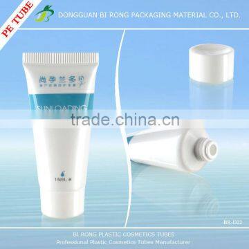 15ml White Plastic Sun Block Packaging Tubes