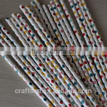 High quality paper straw white for party