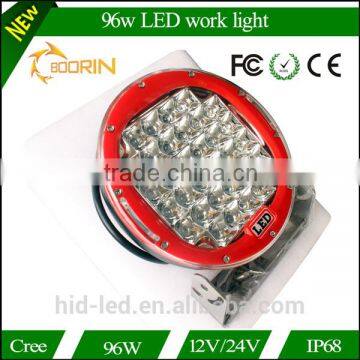 High Quality! Red/Black round 9" 96W C REE Led driving work Light for 4wd Offroad, truck