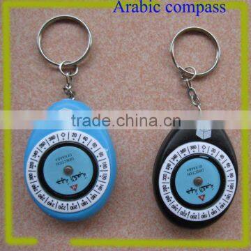 muslim arabic keyring compass keychain