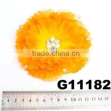 assorted beautiful bridal artificial hair flower with stones for sale