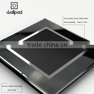 Wholesaler OEM Wallpad Black Waterproof Acrylic Glass 110~250V 86 Blank Switch Panel