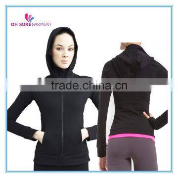 womens nylon/spandex dry fit yoga jacket