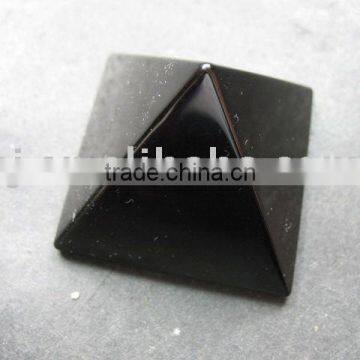 Natural Rock Obsidian Quartz Crystal Pyramid