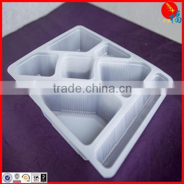 non-transparent White plastic lunch food container