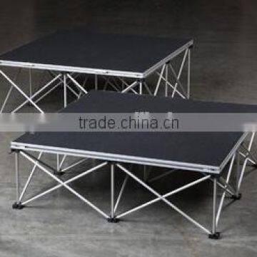 Portable stage platform for aluminum square truss outdoor event